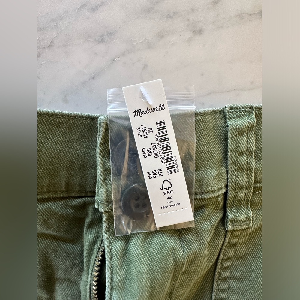 NWT Madewell The Perfect Vintage Military Short in Palm Tree - Picture 4 of 5
